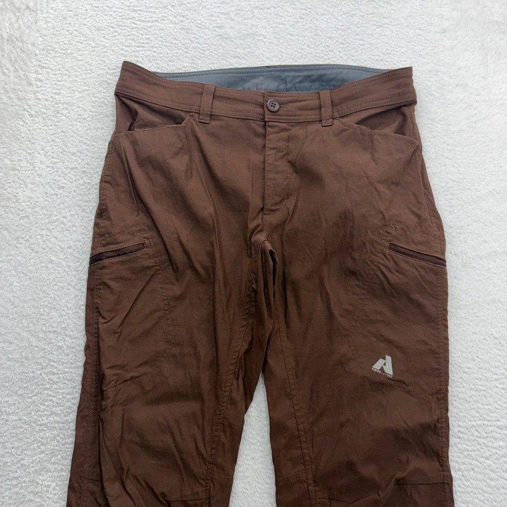 Eddie Bauer First Ascent Guide Pro Pants Mens 35x32 Brown Hiking Stretch Cargo